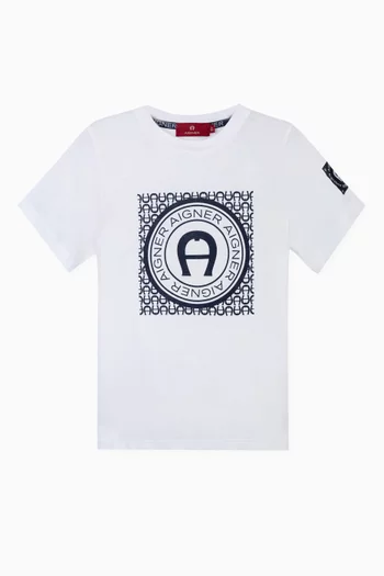Square Logo Graphic T-shirt in Cotton
