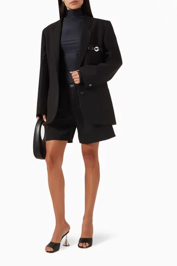 Belt-pocket Blazer in Recycled Polyester