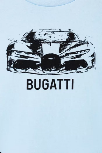Car Graphic Print T-Shirt in Cotton