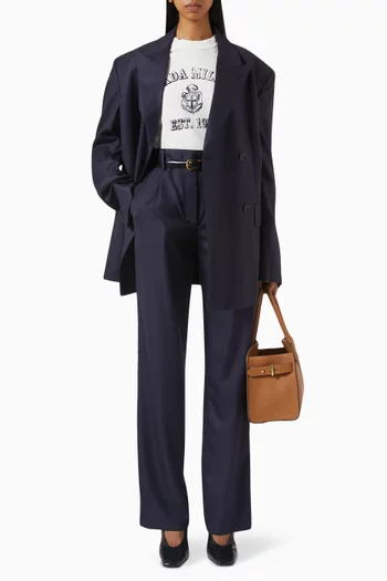 Belted Pants in Cotton