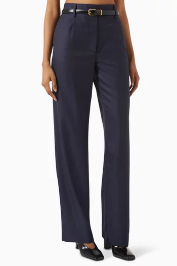 Belted Pants in Cotton