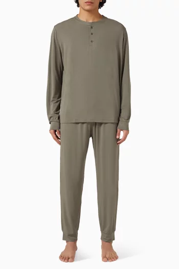 طقم بيجاما هنري بأكمام طويلة تينسيل مودال