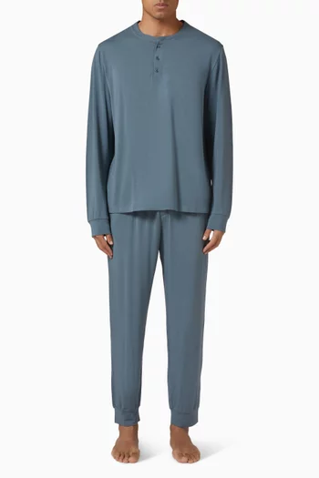 طقم بيجاما هنري بأكمام طويلة تينسيل مودال