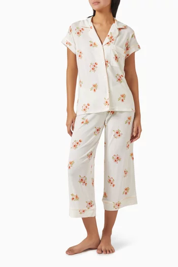 Gisele Printed Cropped Pyjama Set in TENCEL™ Modal