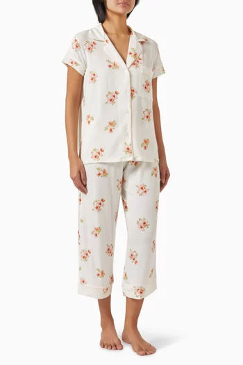 Gisele Printed Cropped Pyjama Set in TENCEL™ Modal