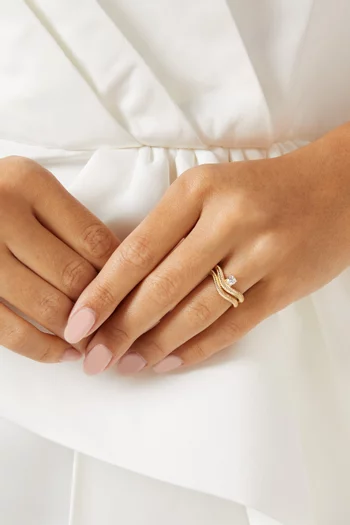 The Tina Ring in 14kt Yellow Gold, Set of 2