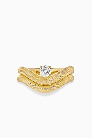 The Tina Ring in 14kt Yellow Gold, Set of 2