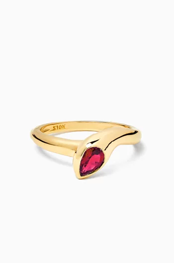 Perfect Pair Topaz Ring in 10kt Yellow Gold