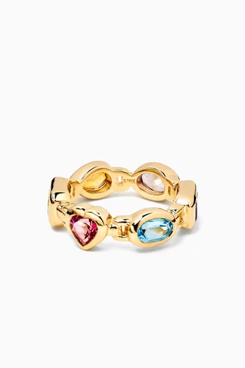 Kaleidoscope Unicorn Ring in 10kt Yellow Gold