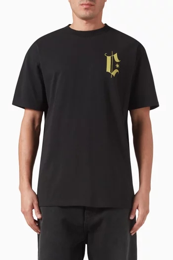 Headletter T-shirt in Cotton