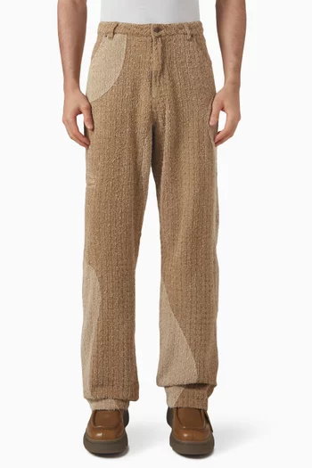 Groove Panel Pants in Denim