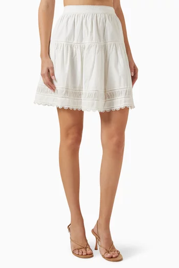 Ayla High-waisted Mini Skirt in Cotton Poplin