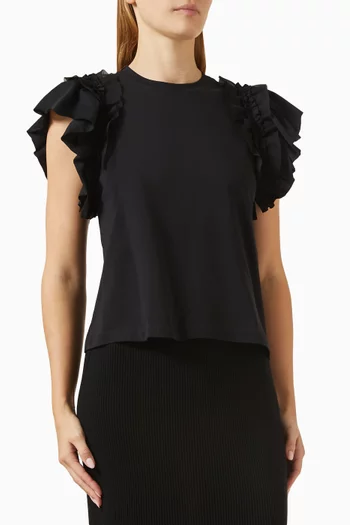 Leia Frill Top in Cotton