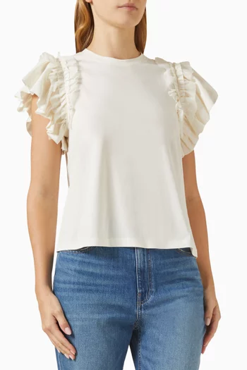 Leia Frill Top in Cotton