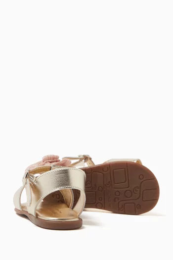 Floral-appliqué Sandals