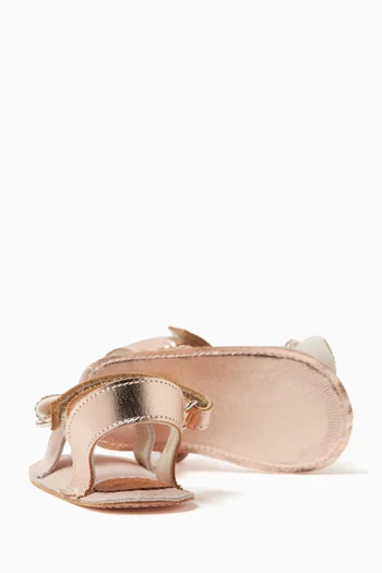 Bow Embellished Sandals in Suede