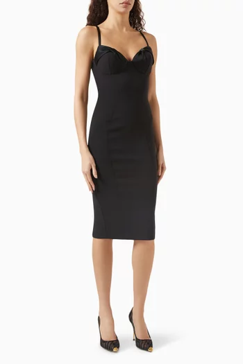 Bow Sheath Dress in Crepe