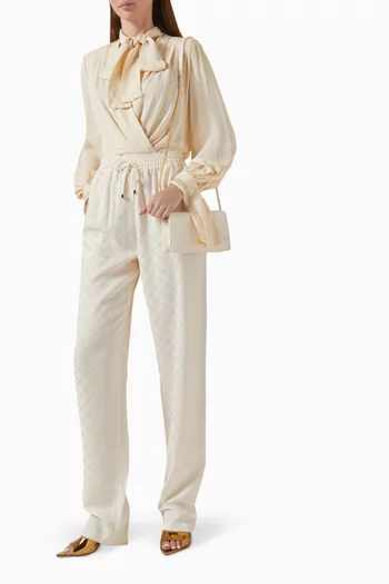 Monogram Sweatpants in Satin