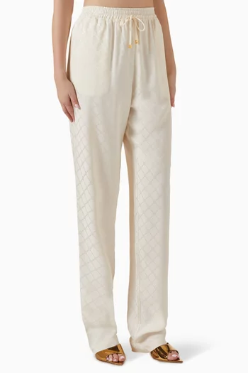 Monogram Sweatpants in Satin