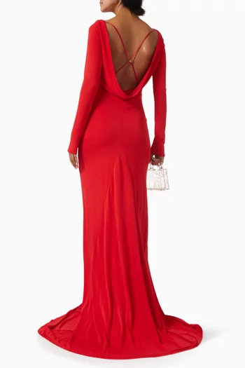 Drape Maxi Dress in Jersey