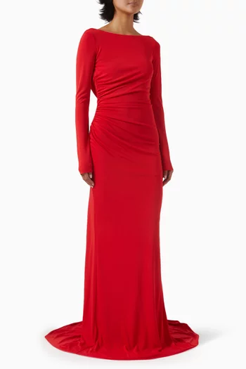 Drape Maxi Dress in Jersey