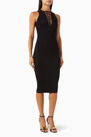 Criss-cross Midi Dress in Knit