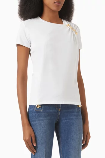 Jewelled Brooch T-shirt in Jersey