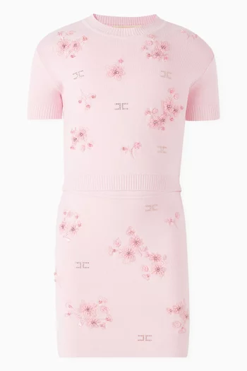 Floral Embroidered Skirt