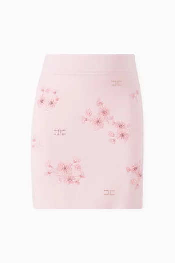 Floral Embroidered Skirt