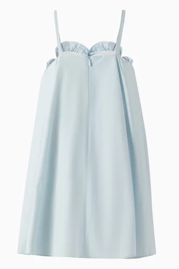 Ruffle Dress in Cotton Poplin