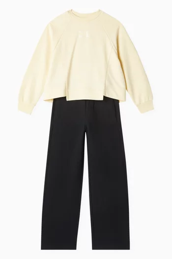 Embroidered Sweatpants in Cotton