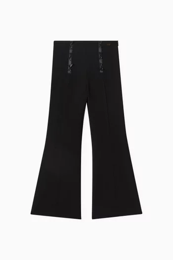 Flared Pants in Crepe