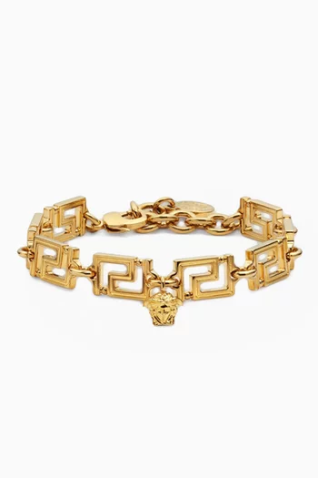 Greca Bracelet in Gold-tone Brass