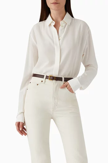 Cassandre Thin Belt in Leather