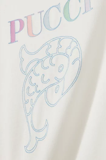 Embroidered Logo T-shirt in Cotton-jersey