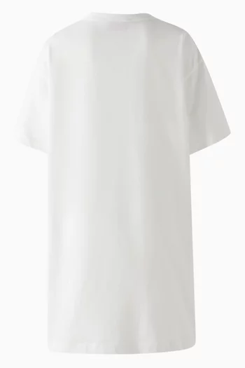 Logo Ruffle T-shirt Dress in Jersey