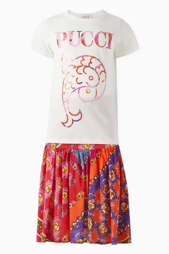 Abstract Print Skirt
