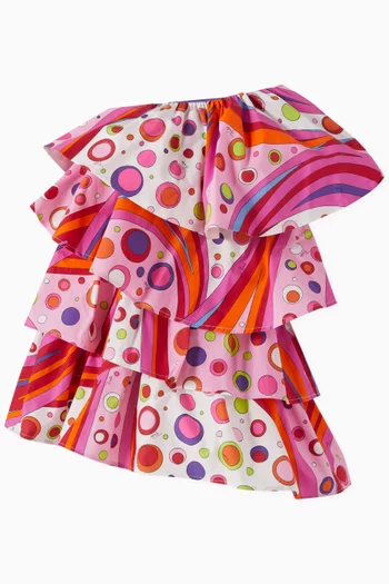 Ruffled Iride Layered Dress