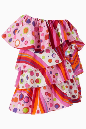 Ruffled Iride Layered Dress