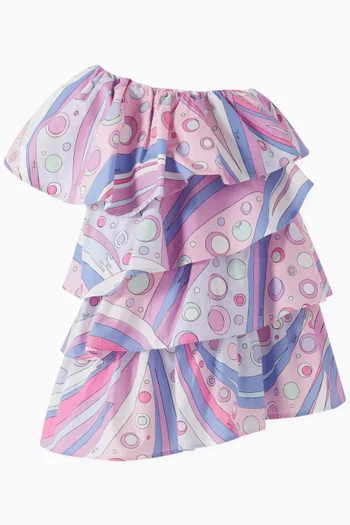 Ruffled Iride Layered Dress