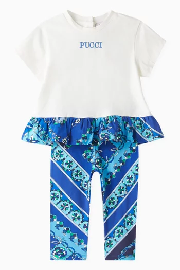 Abstract-print Leggings in Viscose