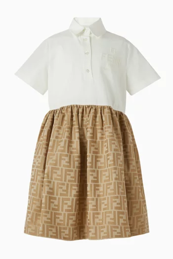 Logo Polo Dress in Poplin