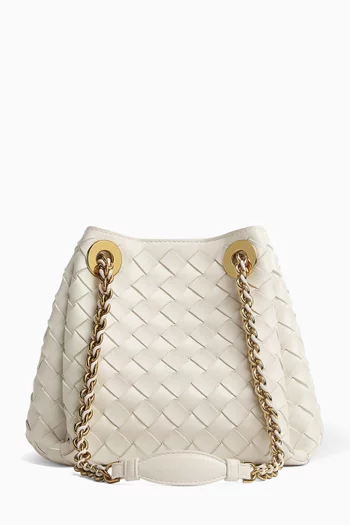 Small Parachute Bag in Intrecciato Leather