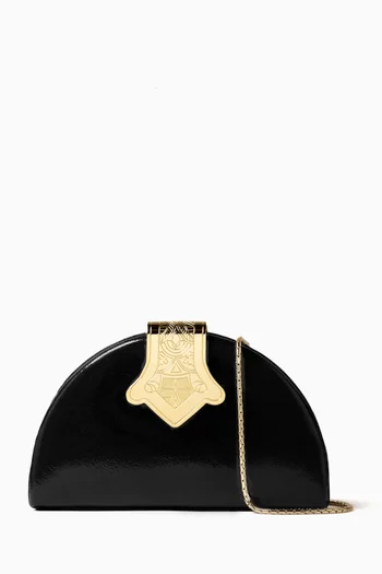 Dome Clutch Bag in Patent Leather