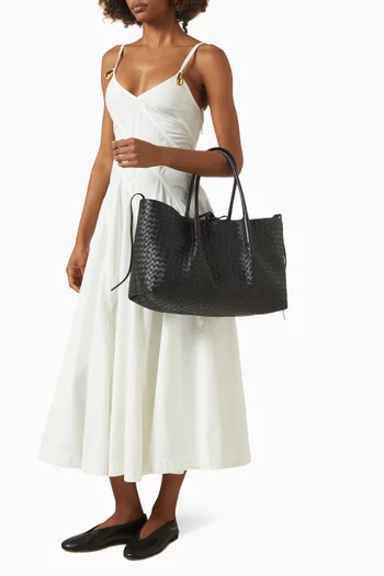 Medium Pinacoteca Tote Bag in Intrecciato Calfskin