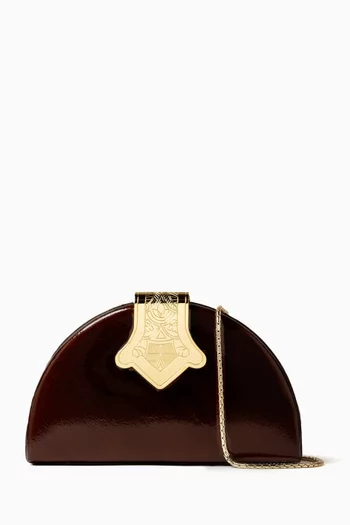 Dome Clutch Bag in Leather
