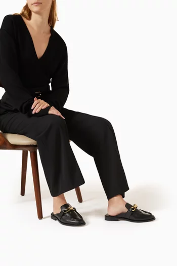 Astaire Open-back Loafers in Leather