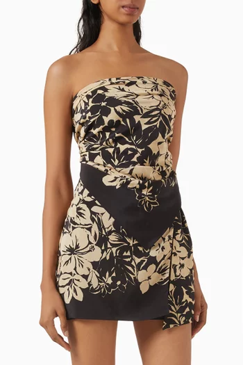 Astala Strapless Top in Silk Crepe De Chine
