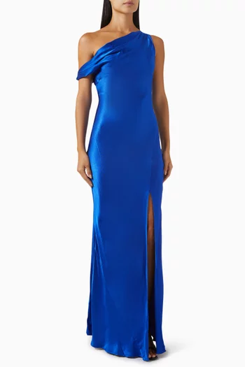 Sol Asymmetrical Gown in Viscose