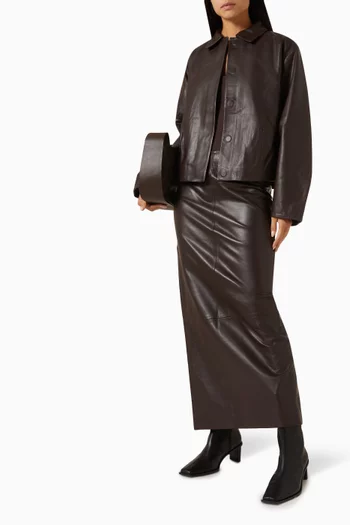 Cocoon Jacket in Leather
